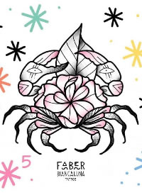 创意的9款螃蟹纹身手稿图片