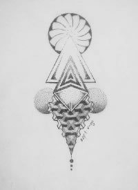 黑灰的42款创意小图纹身素材手稿图案