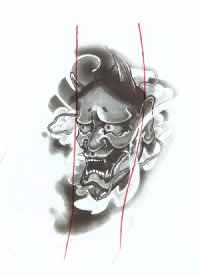 小腿外侧包腿的传统纹身效果图片赏析