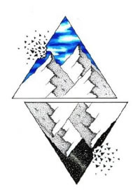 34款几何图形里的山水小风景纹身手稿图片