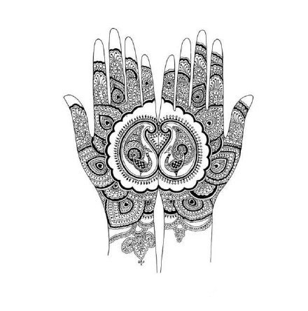 海娜手稿 一组手部创意海娜纹身的效果图赏析