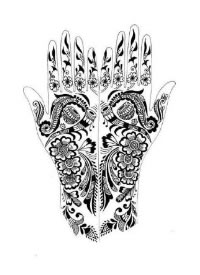 海娜手稿 一组手部创意海娜纹身的效果图赏析