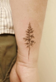 手腕处的一组极简小清新纹身图片