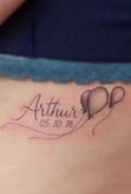 性感的一组创意英文字母纹身图片