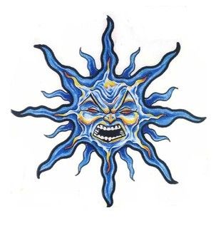 彩色图腾太阳纹身素材
