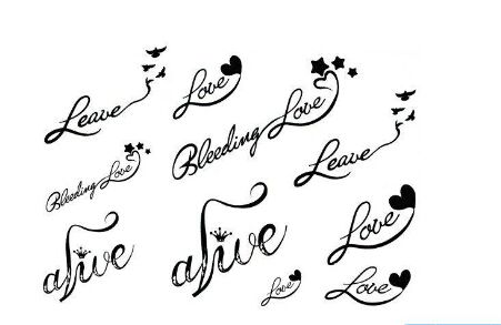 字母艺术签名纹身手稿