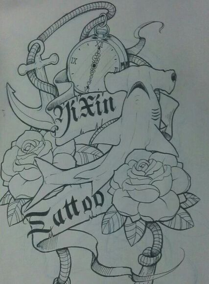 前卫精美抽象艺术纹身