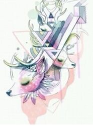 个性艺术小鹿纹身素材