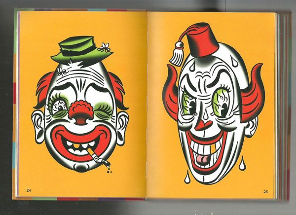 欧美卡通彩色纹身手稿素材