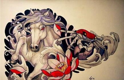 奔腾骏马纹身素材