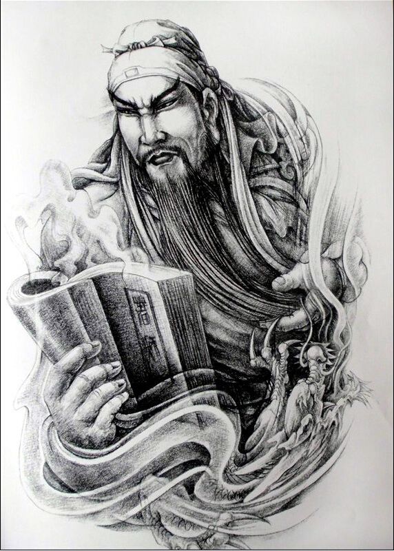 关羽纹身手稿大全