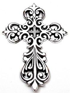 前卫十字架纹身手稿素材