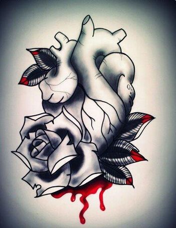 另类心脏纹身素材