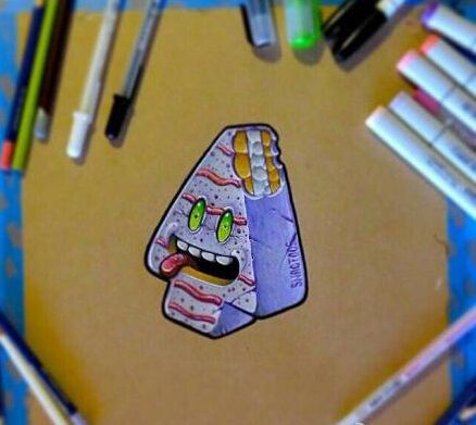 搞怪雪糕纹身素材