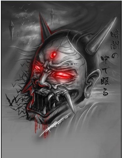 般若纹身手稿图案