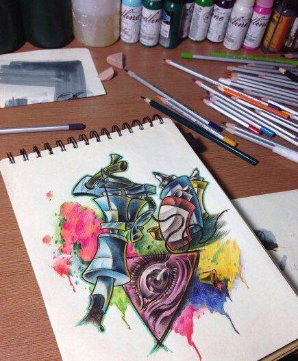 流行抽象纹身图案