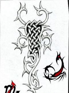 图腾蝎子纹身手稿