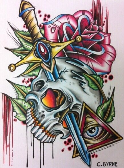 神秘的上帝之眼 抽象纹身素材