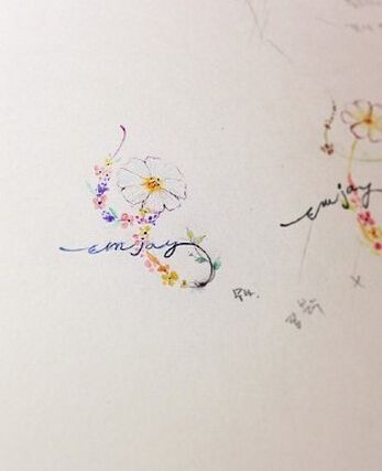 清新碎花纹身素材系列