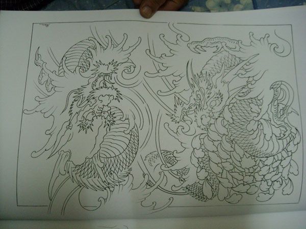 西藏祥龙飞舞纹身素材系列