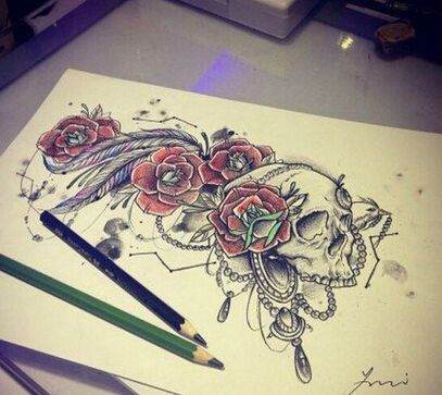 优雅玫瑰纹身素材