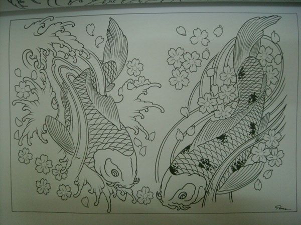 西藏清心鲤鱼纹身素材系列