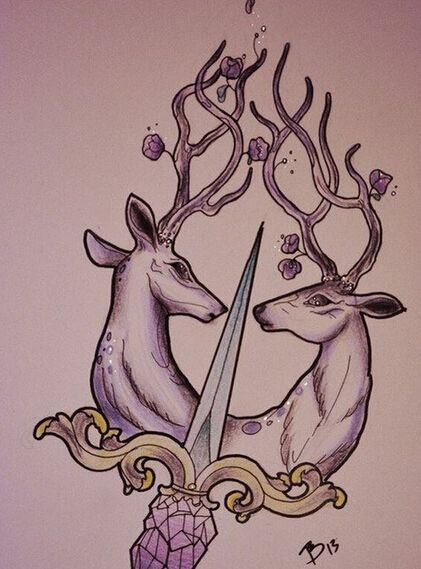 出双成对动物纹身素材