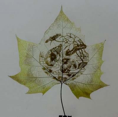 叶子纹身雕刻 中国画些列