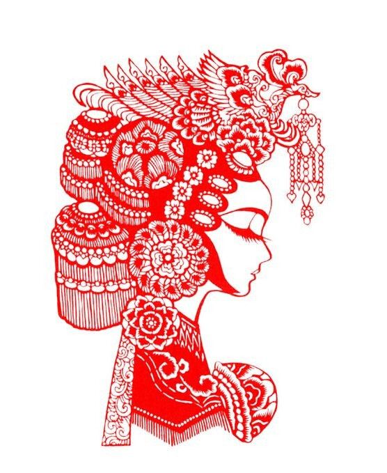 红色喜庆纹身手稿素材