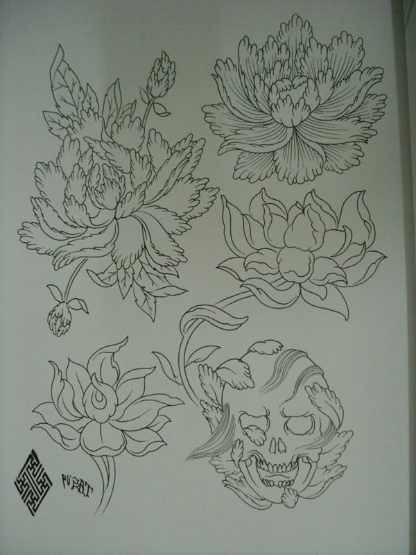 西藏清心莲花纹身素材系列