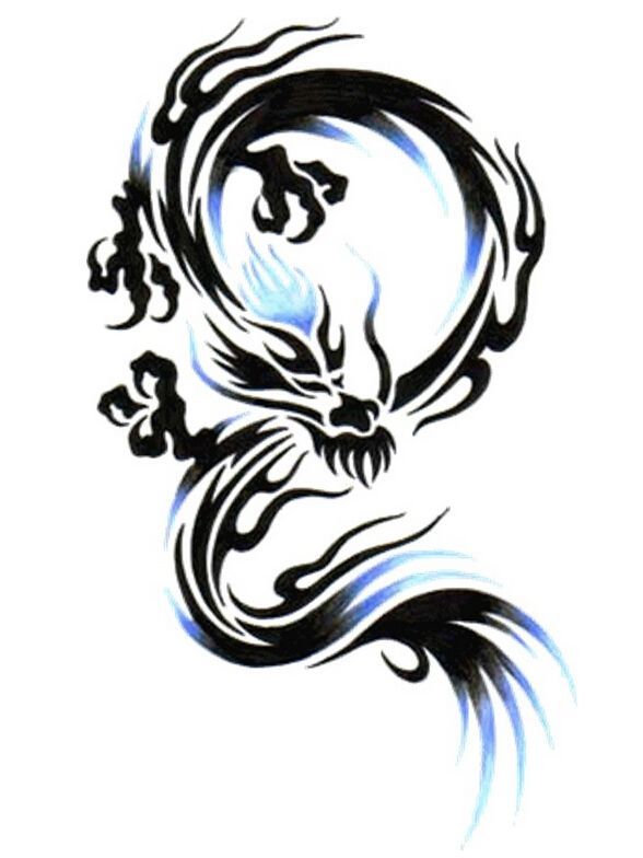 好看的图腾龙纹身素材