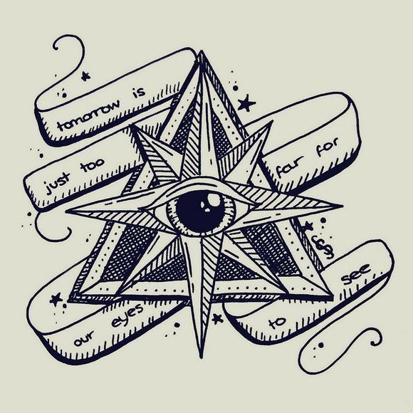 心灵窗户眼睛纹身纹身素材