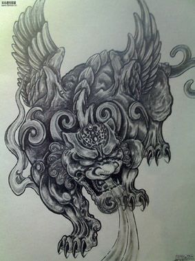 经典神兽纹身图案