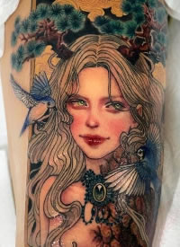 一组new school人物彩色纹身图片欣赏