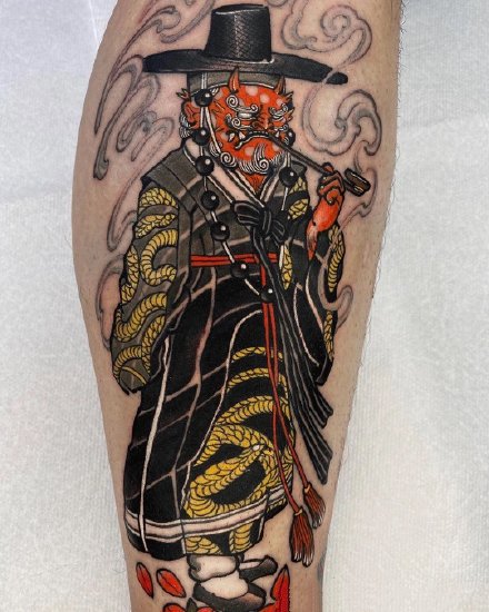偏日式的新传统纹身图片