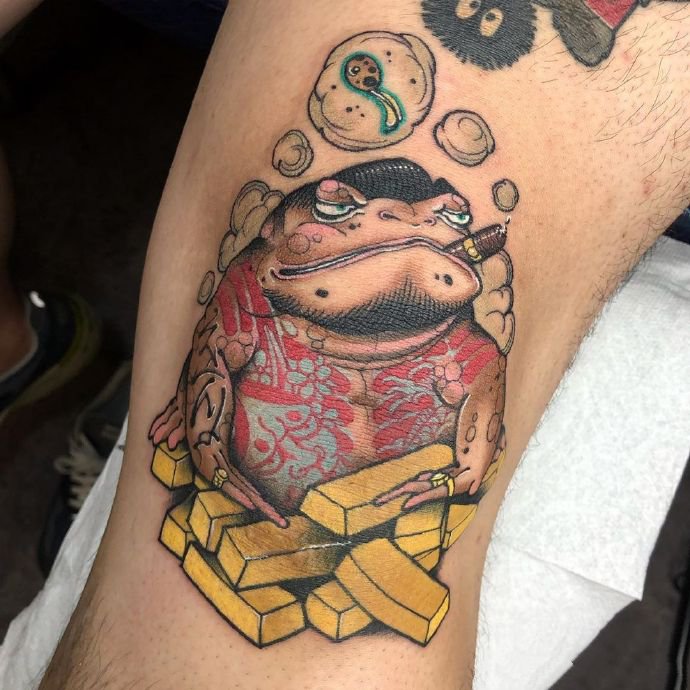 一组逼真写实的传统小型图案纹身作品