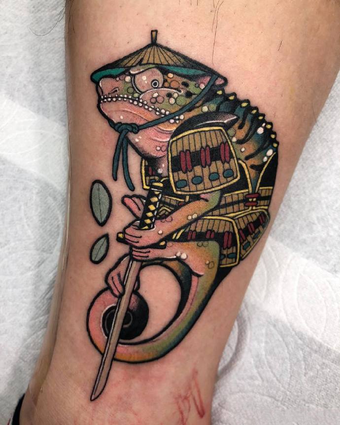 一组逼真写实的传统小型图案纹身作品