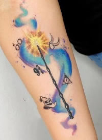 一组魔法般的水彩纹身图片