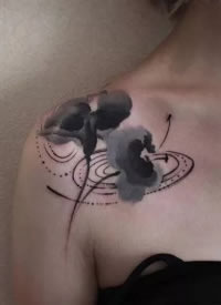 一组带有中国元素的纹身图片