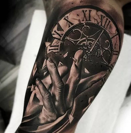 一组酷到爆的写实花臂纹身图片