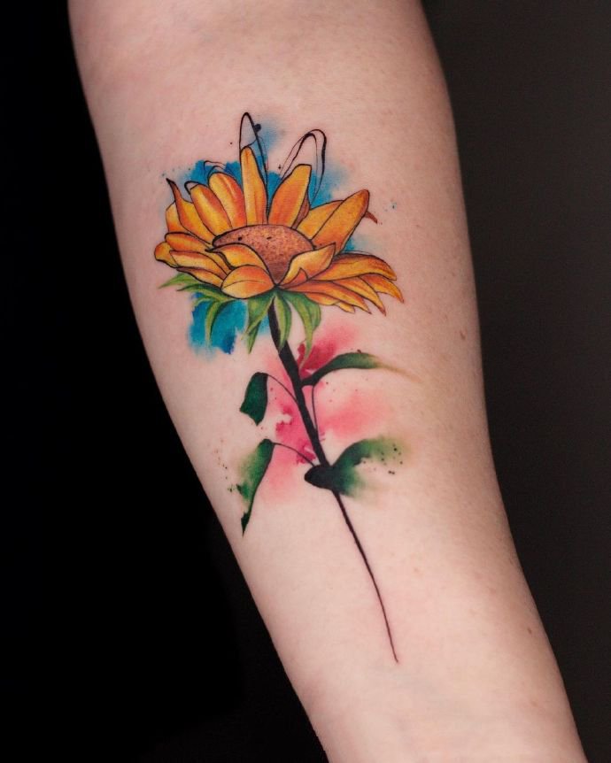 一组非常漂亮的水彩纹身图片