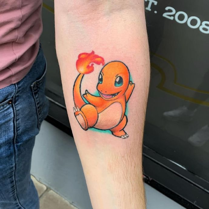 一组可爱的卡通纹身图片