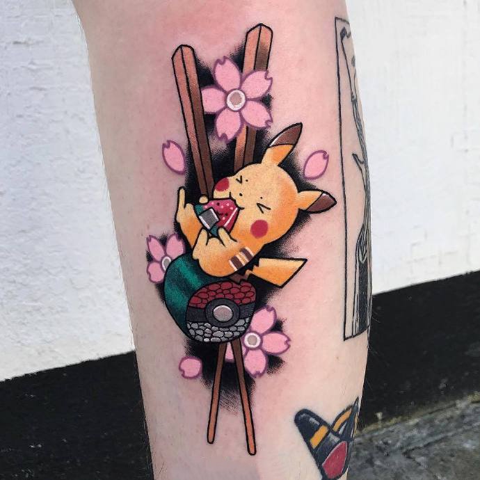 一组可爱的卡通纹身图片