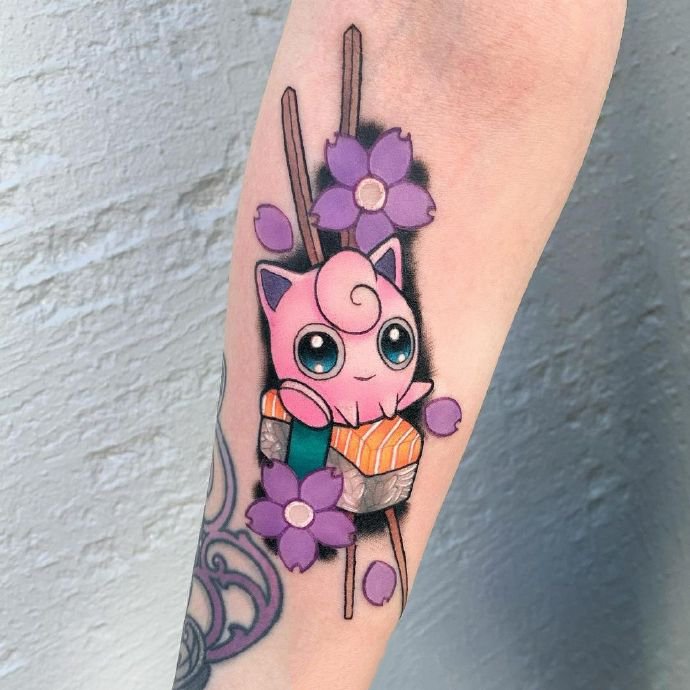 一组可爱的卡通纹身图片