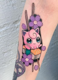 一组可爱的卡通纹身图片