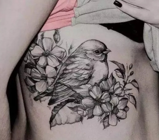 一组很好看的花鸟纹身图片