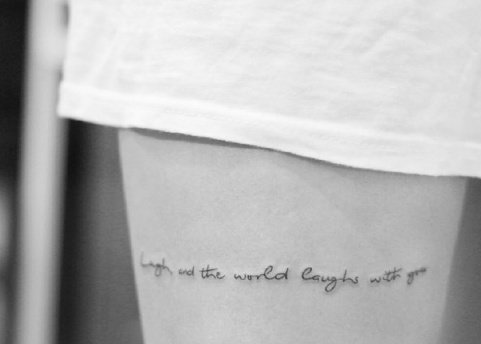 一组女生小清新字体纹身图案参考