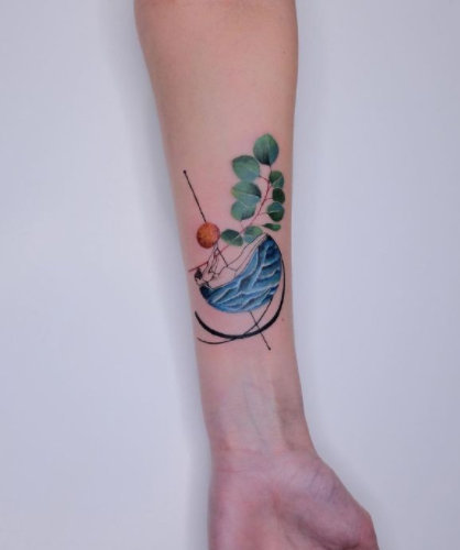 一组小尺寸的清新风格纹身图片