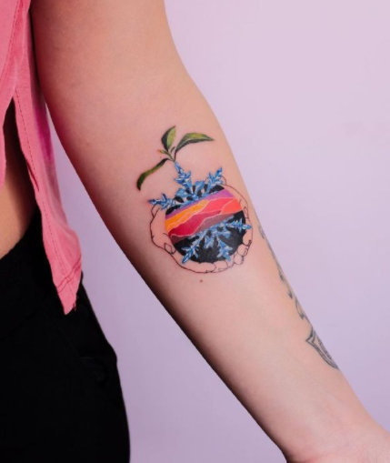 一组小尺寸的清新风格纹身图片