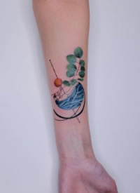 一组小尺寸的清新风格纹身图片